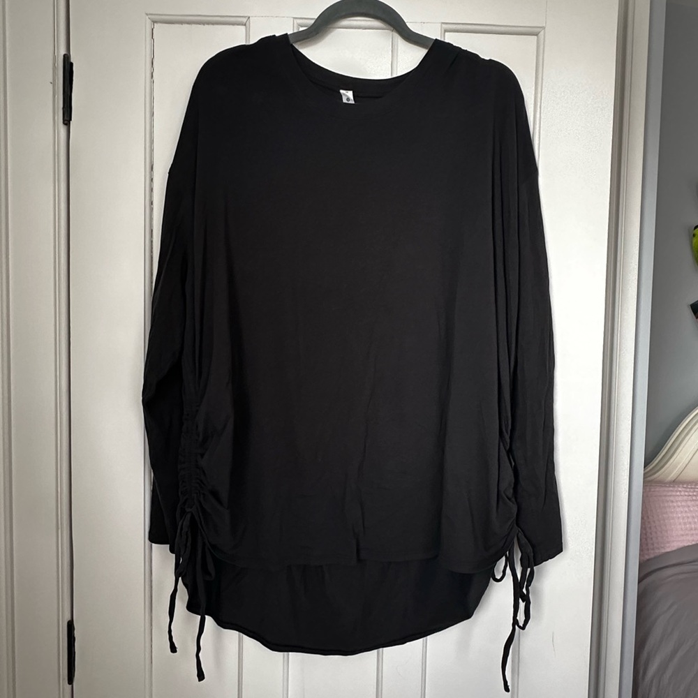 Lululemon Athletica Black Long Sleeve Top with Side Ties